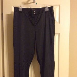 Black sateen ankle pants